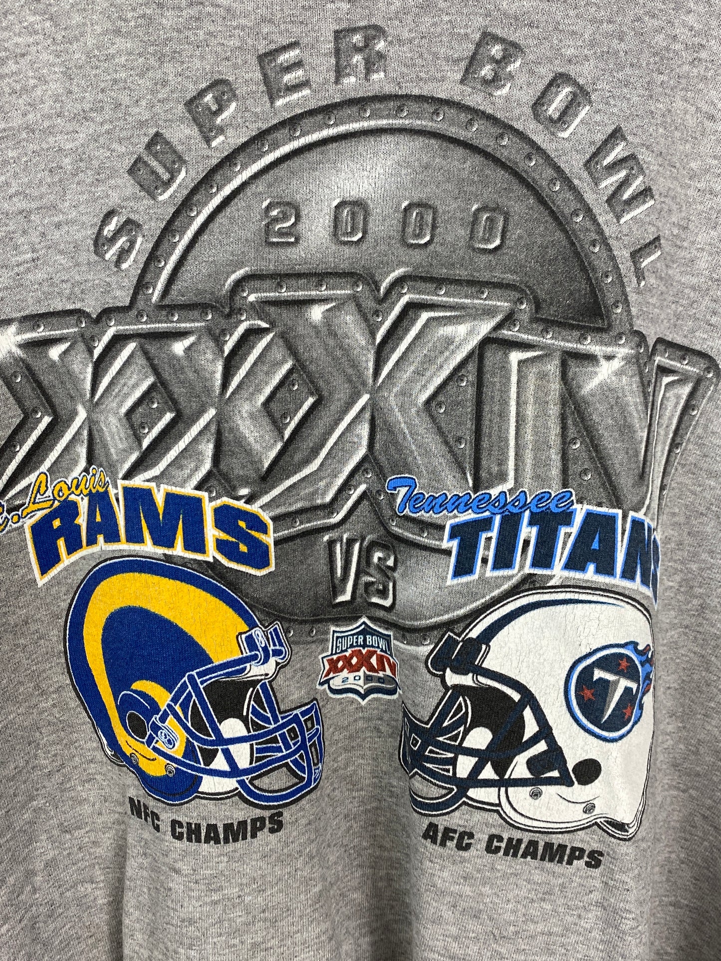 Load image into Gallery viewer, VTG Super Bowl 2000 Titans v. Rams Puma Crewneck
