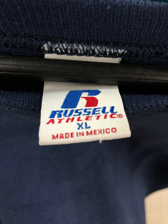 VTG Russell Navy Blank Crewneck Sweater Sz XL