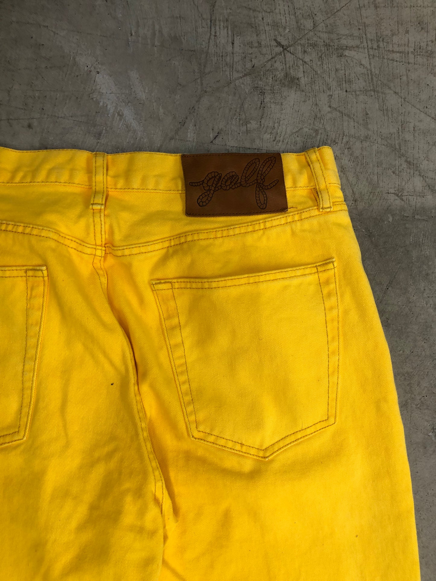 Load image into Gallery viewer, PreOwned Golf le Fleur Yellow Jeans Sz 36
