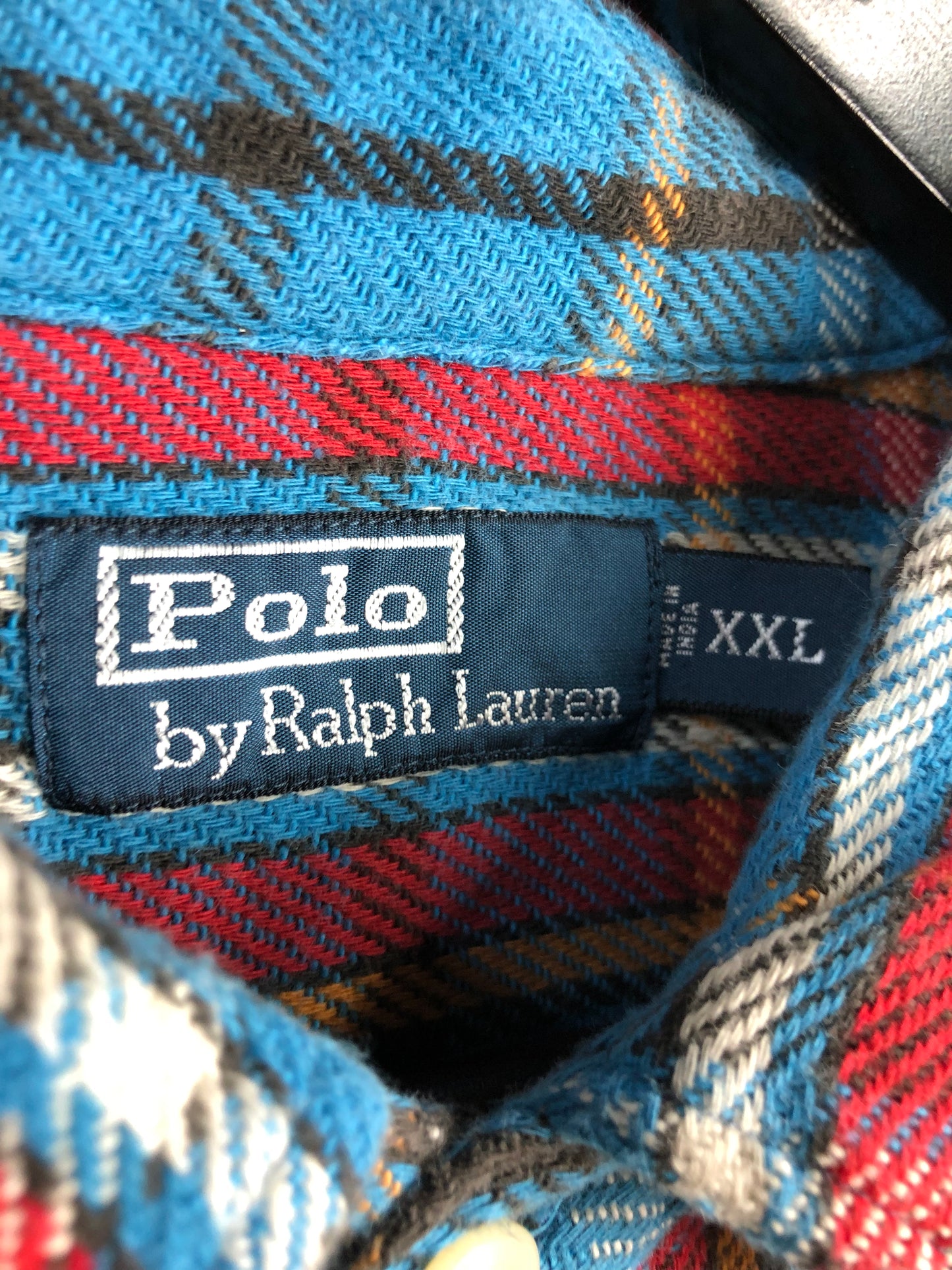 VTG Polo Ralph Lauren Mulitcolor Flannel Shirt Sz 2XL