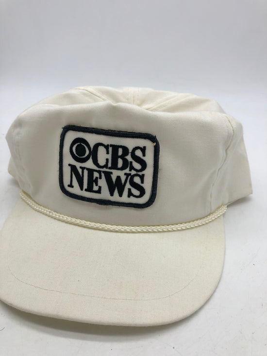 VTG CBS News White Rope Hat