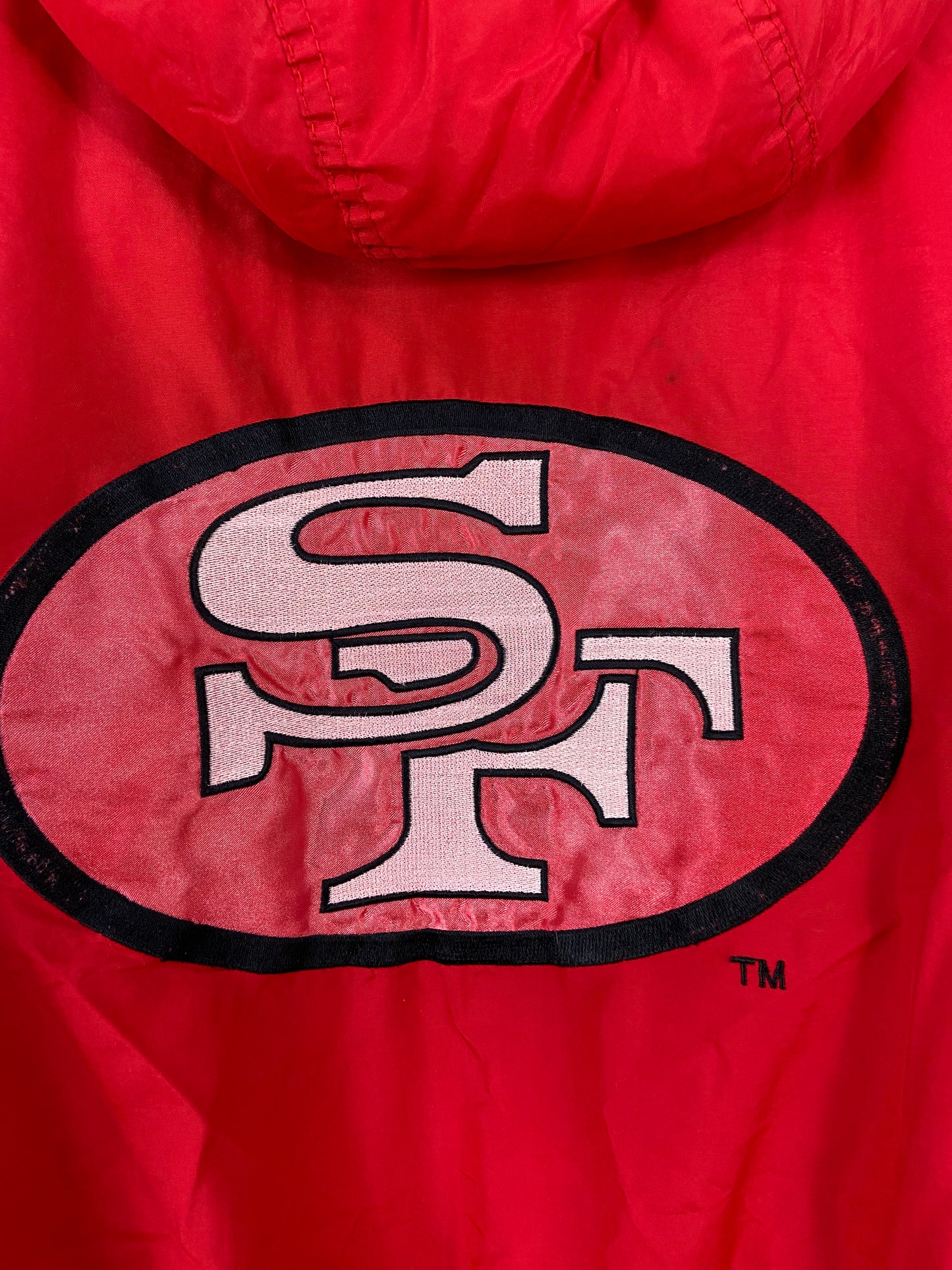 VTG San Fransisco 49ers Logo7 Red Puffer Jacket Sz L/XL