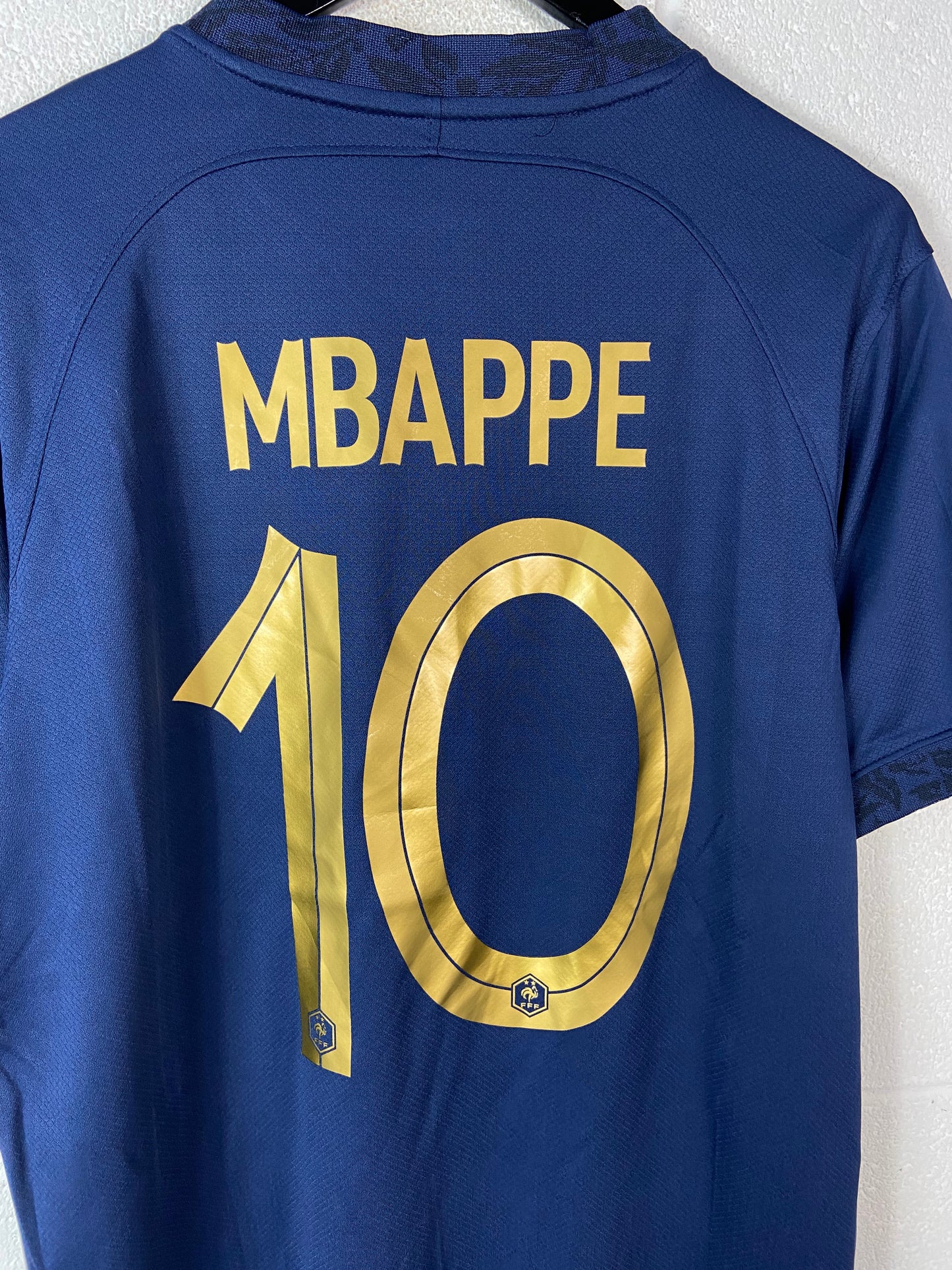 Load image into Gallery viewer, Nike Kylian Mbappe France Authentic 22/23 World Cup Home Soccer Jersey Sz L
