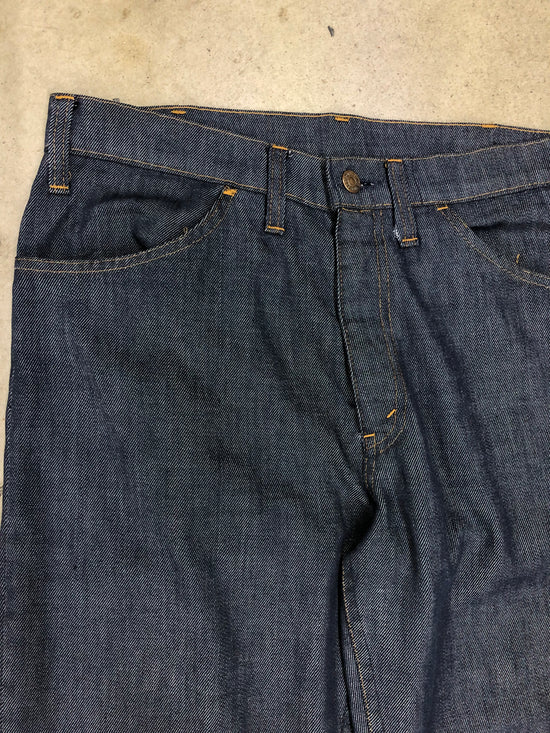 VTG Levi's 70's Big E Dark Wash Flare Cutoff Trousers Sz 32x28
