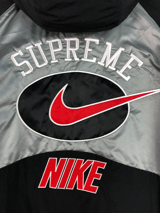 Supreme Nike Hooded Sport Jacket Silver Sz M