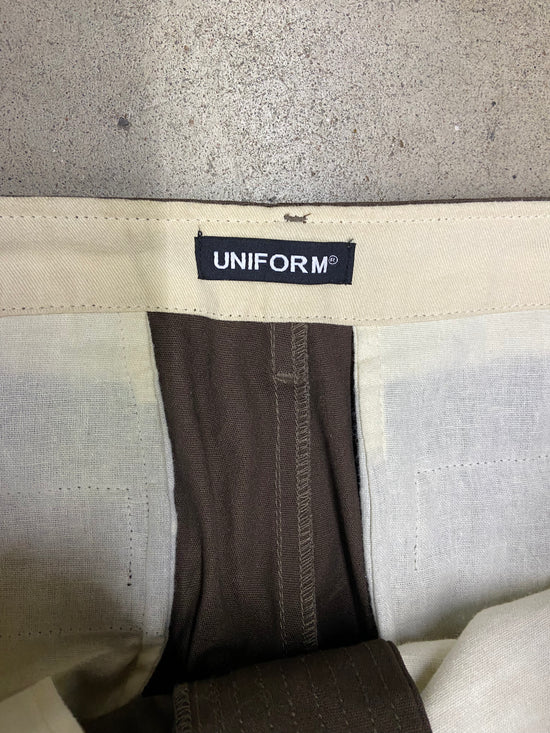 Preowned Uniform Brown Tapered Cargo Pants Sz 38x32