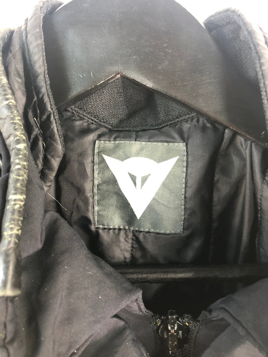 Vtg Dainese Black Moto Jacket Sz L