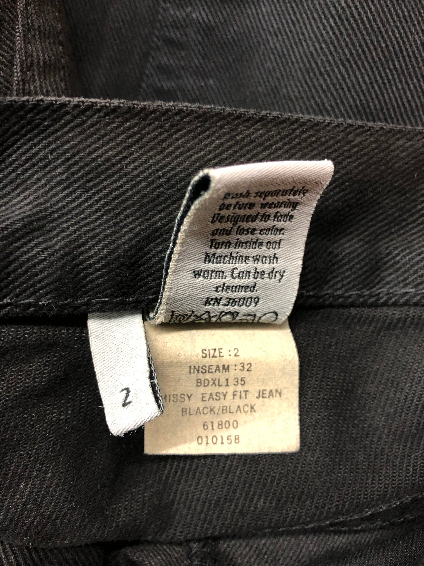 VTG Black Calvin Klein Jeans Sz 26x32