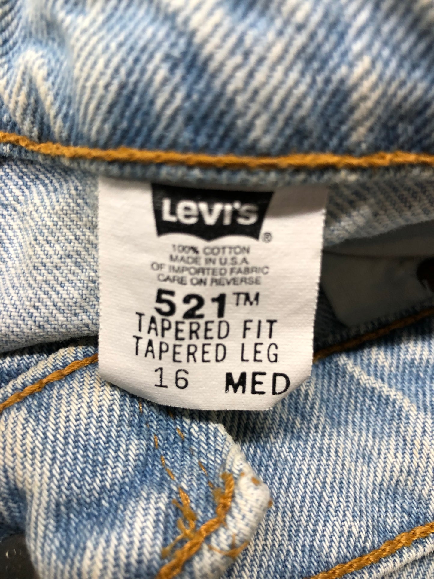 VTG Levi 521 Tapered Fits Tapered Leg Jeans Sz 32x32
