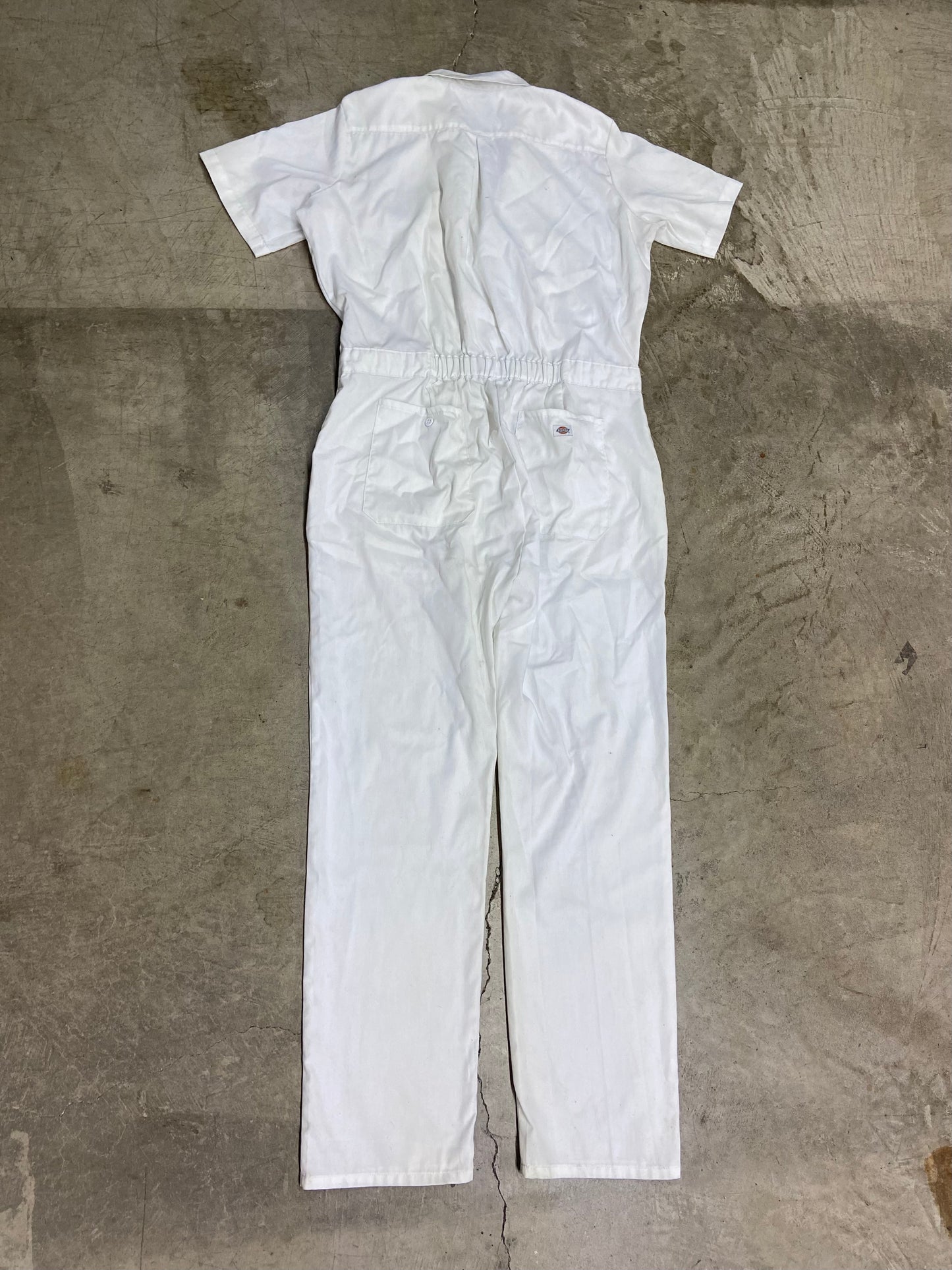 VTG Dickies White Coveralls Jumpsuit Sz XL