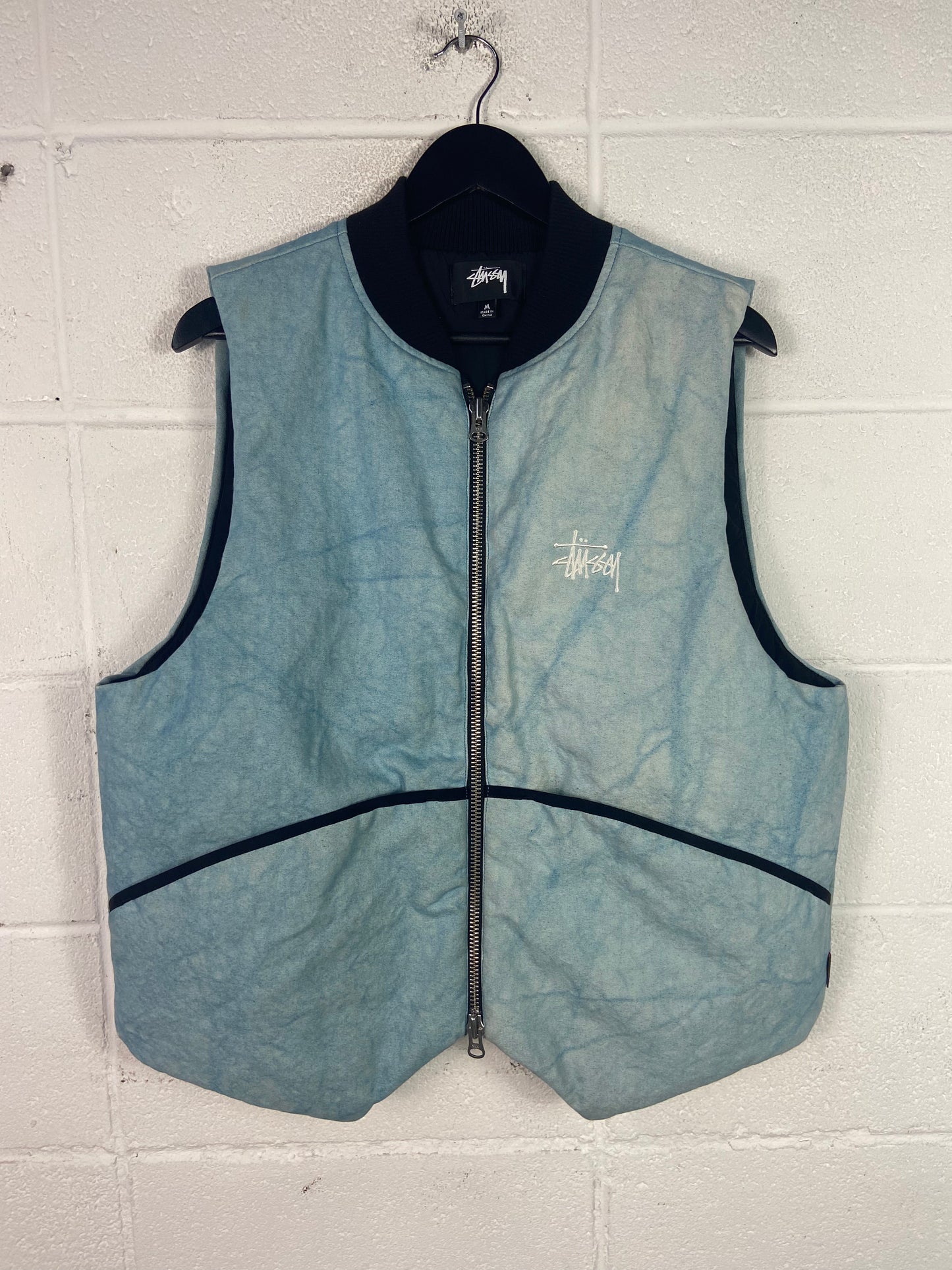 stussy22aw WASHED Stussy 22AW WASHED CANVAS PRIMALOFT VEST CANVAS