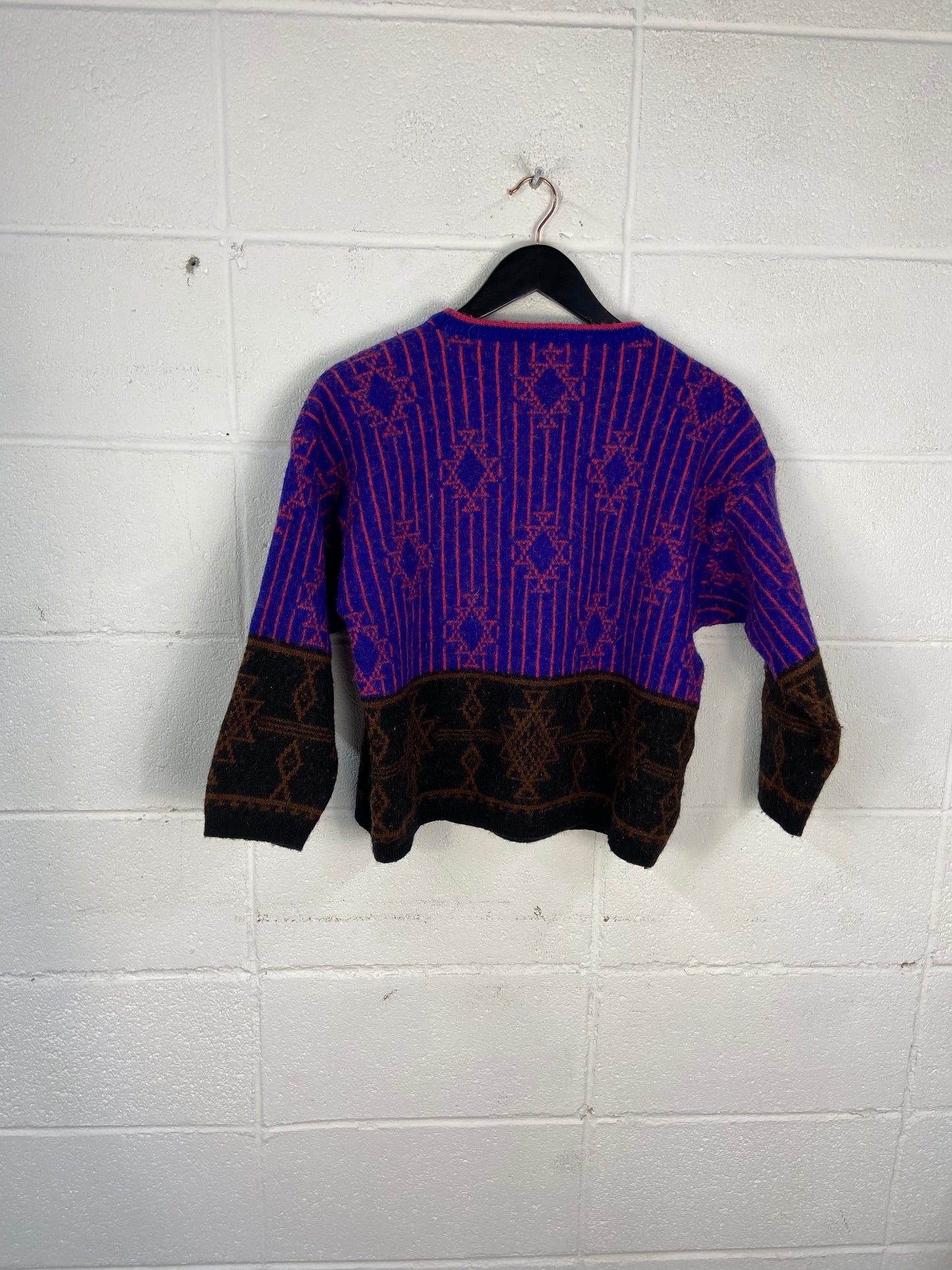 VTG "Purple And Brown Sweater" Sz M