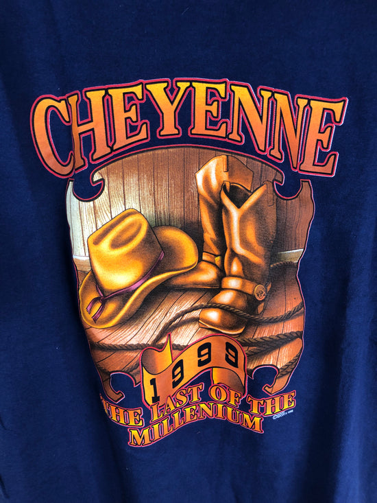 Vtg 1999 Cheyenne Millenium Tee Sz XL