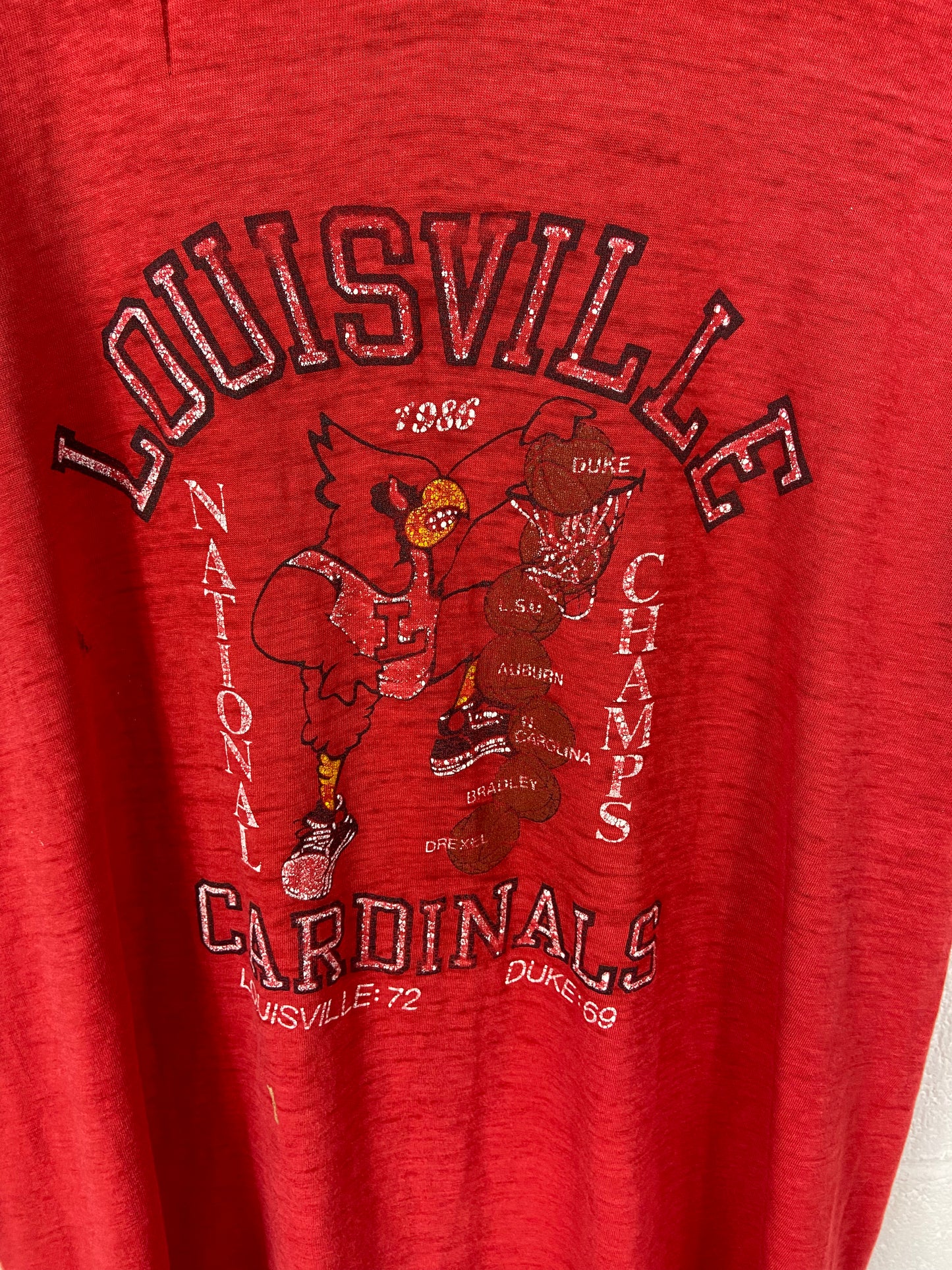 Vtg Lousville Cardinals 1986 Tee Sz M