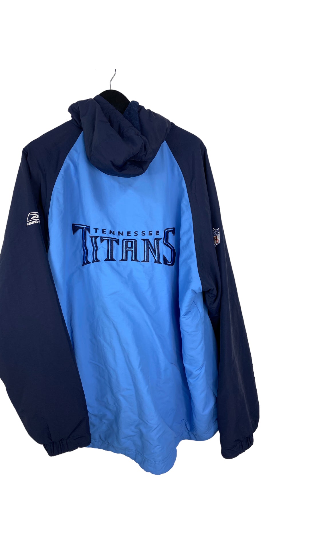 Load image into Gallery viewer, VTG Two Tone Tennessee Titans Rain Jacket Size XXL
