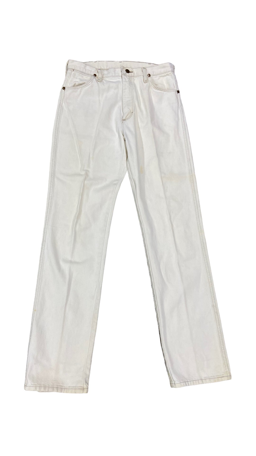 VTG Wrangler Cream Long Jeans Sz 32x34