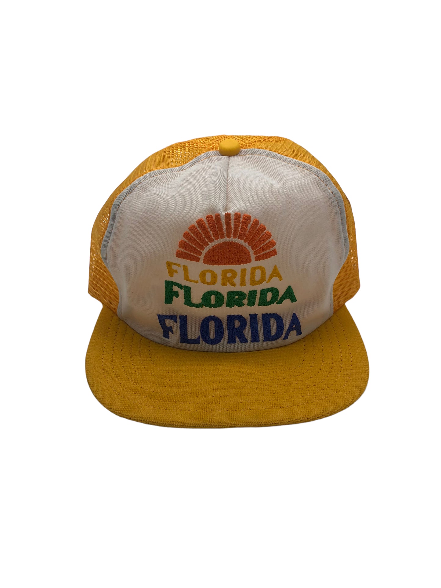 VTG Florida Puffy Print Trucker Hat