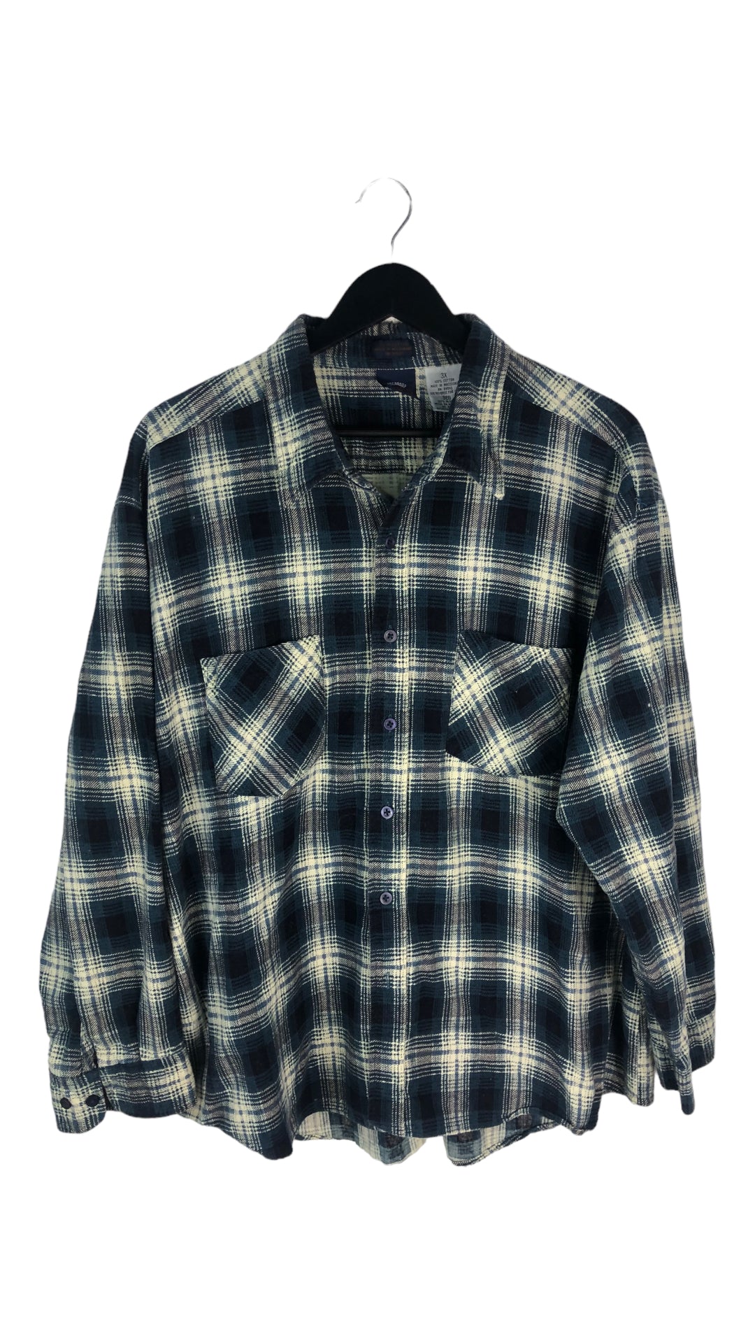 VTG Blue Flannel Button Up Shirt Sz XL/XXL