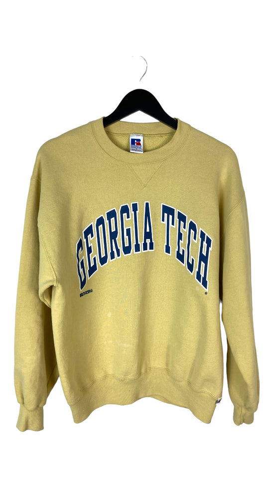 Load image into Gallery viewer, VTG Georgia Tech Yellow Crewneck Sweater Sz M
