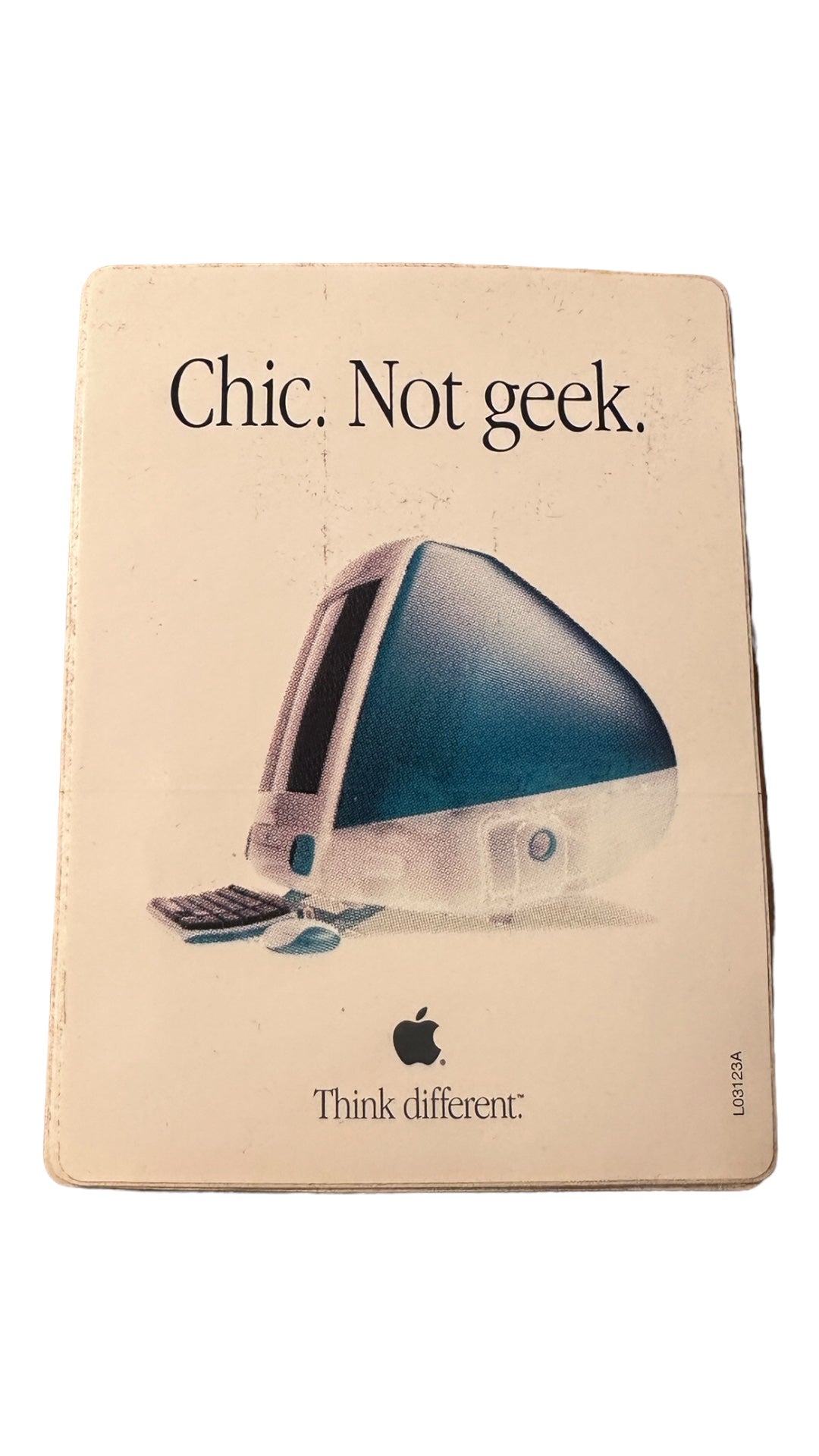 VTG 4x3 IMac G3 Chic, Not Geek Promo Decal Stickers