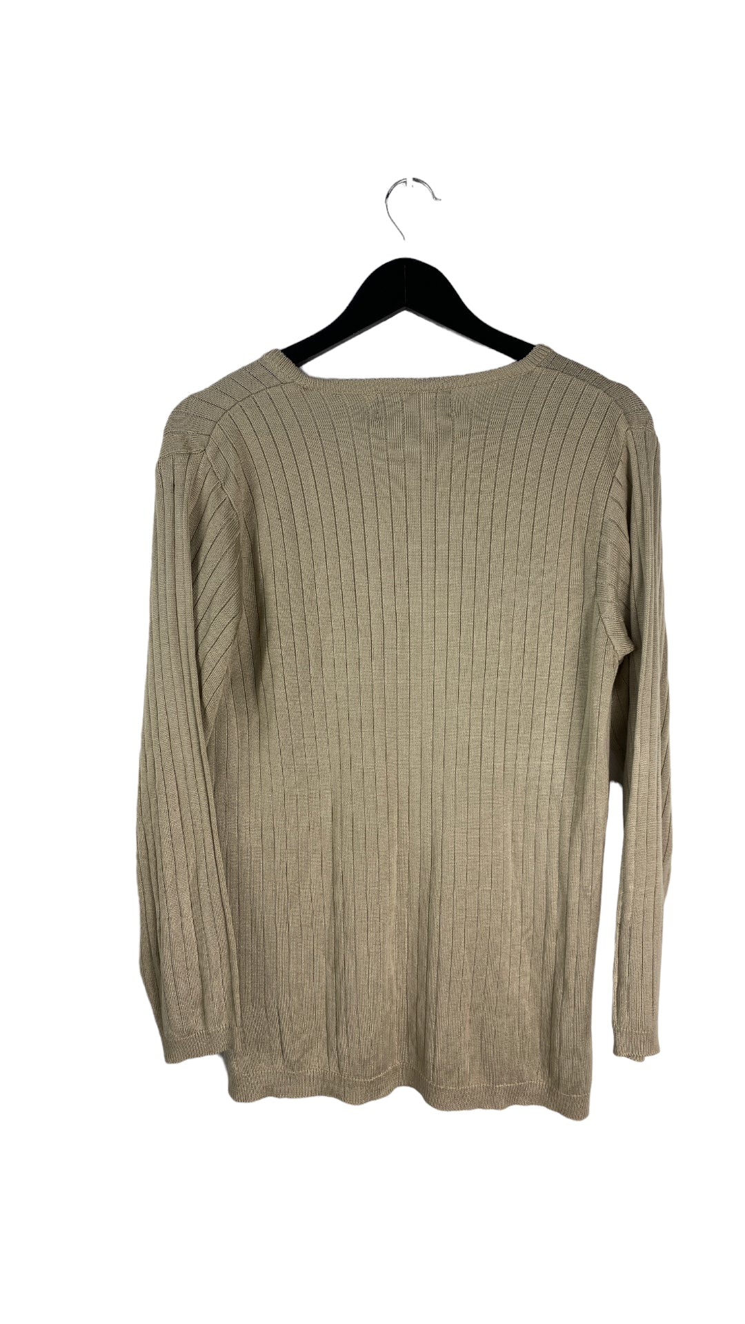 Load image into Gallery viewer, VTG Sag Harbor Ribbed Tan LS Sweater Sz S
