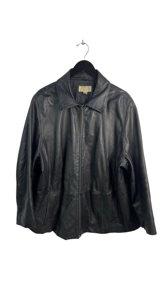 VTG Annex Black Leather Jacket Sz XXL