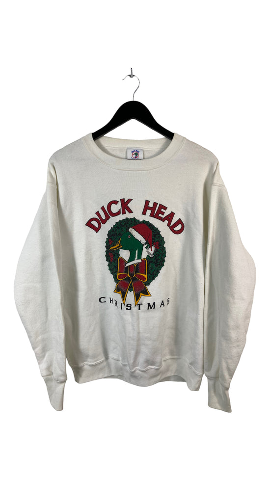 VTG Duckhead Christmas Sweatshirt Sz L
