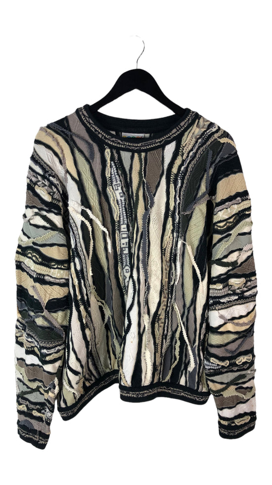 VTG Coogi Tan/Black Sweater Sz XL