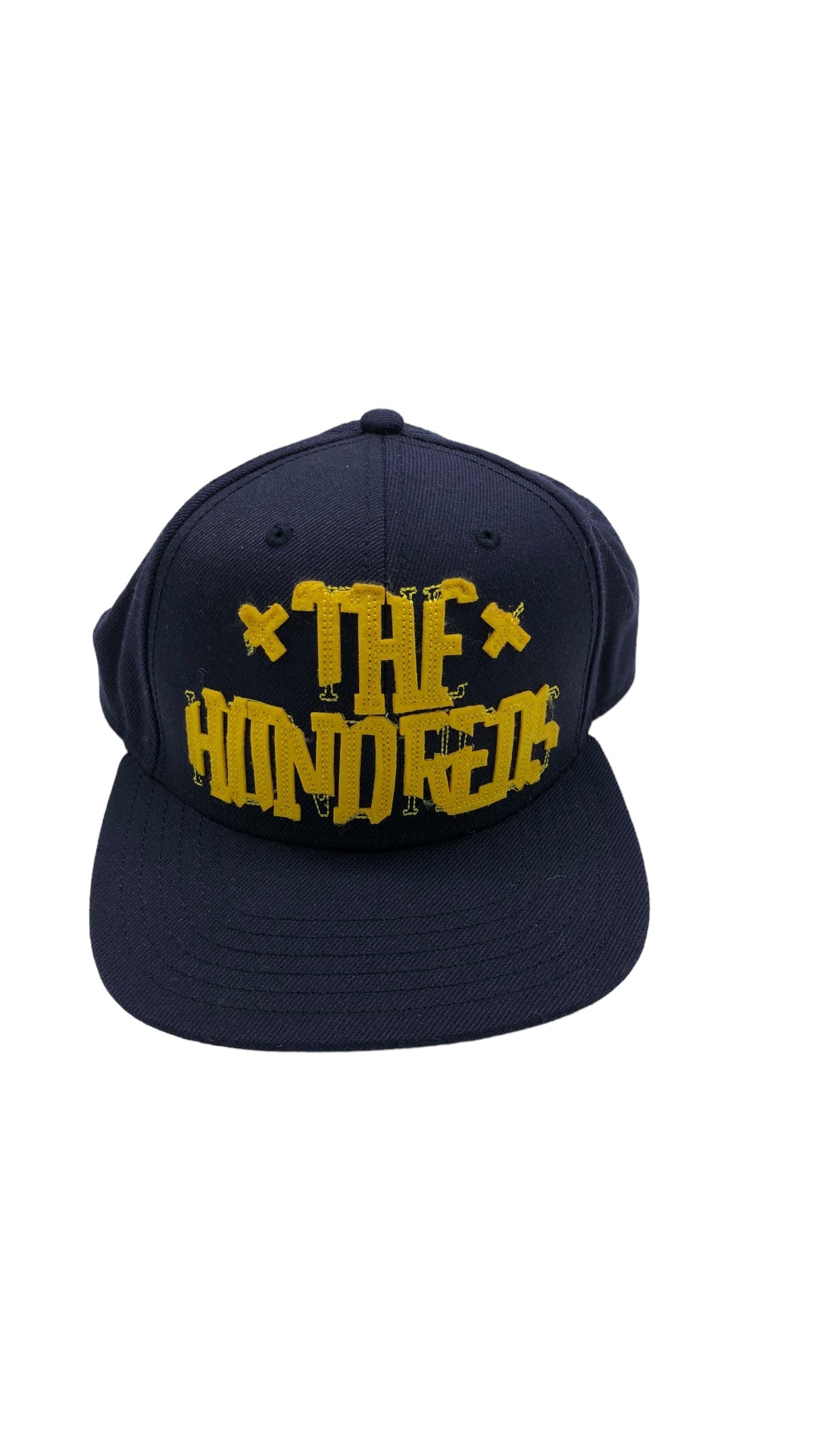 Load image into Gallery viewer, The Hundreds Navy &amp;amp; Yellow Snapback Hat
