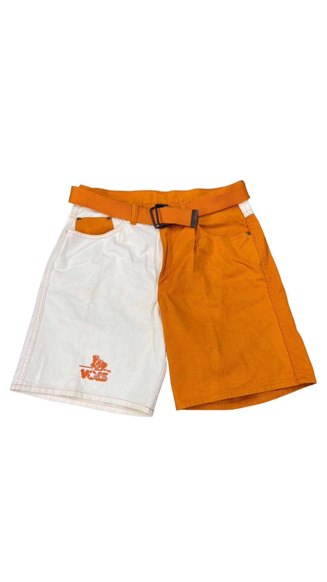 VTG Tennessee Volunteers Belted Colorblock Shorts Sz 34