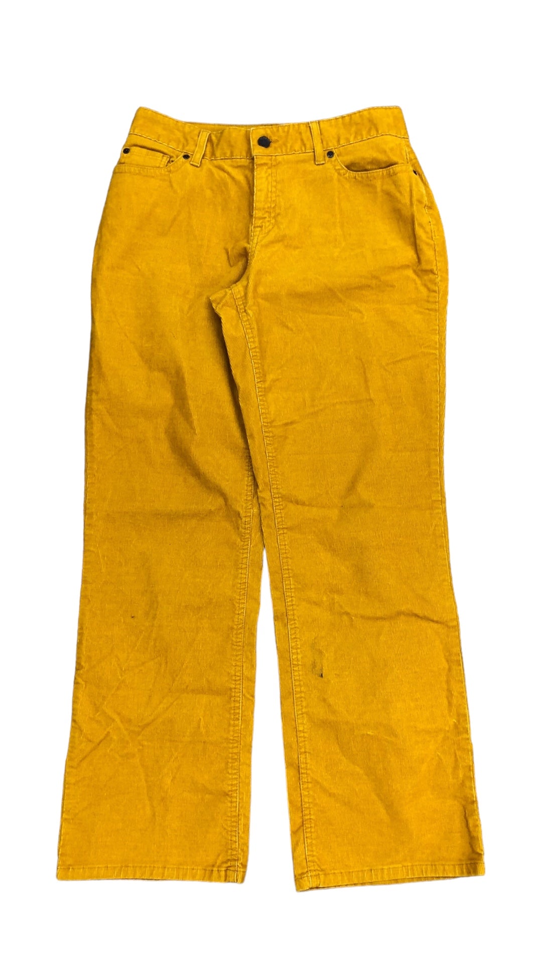 Load image into Gallery viewer, VTG Wmn&amp;#39;s LL Bean Mustard Corduroy Pants Sz 30x30
