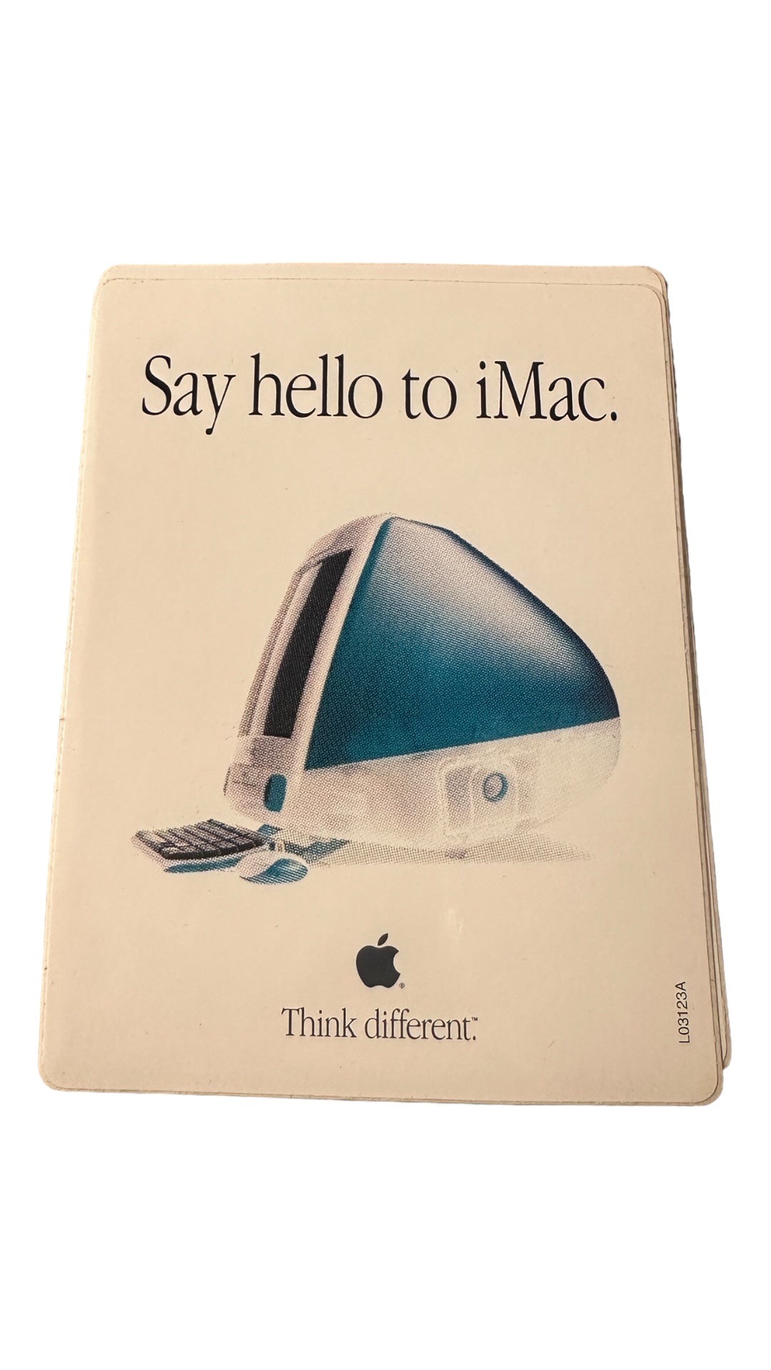Load image into Gallery viewer, VTG 4x3 IMac G3 Say Hello To Imac Promo Decal Stickers
