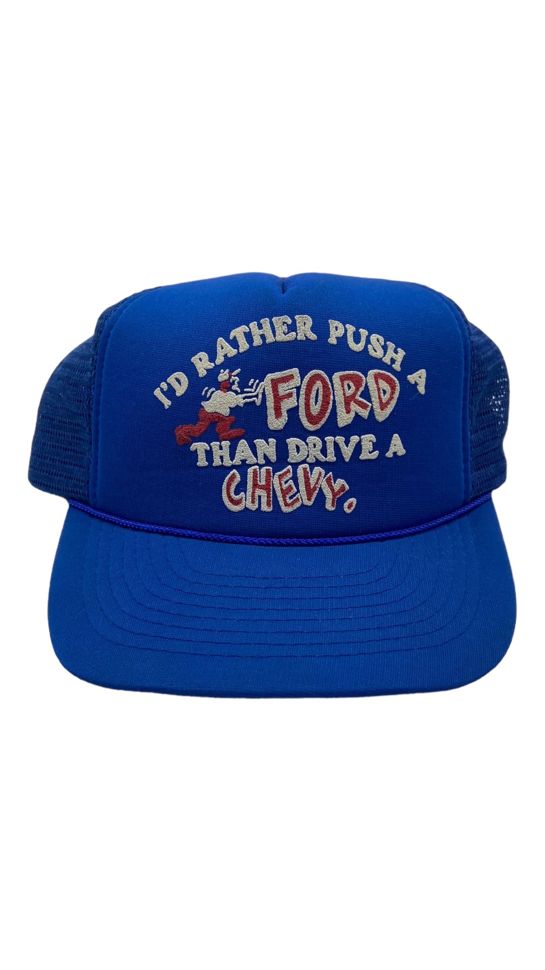 Load image into Gallery viewer, VTG Rather Push a Ford Trucker Snapback
