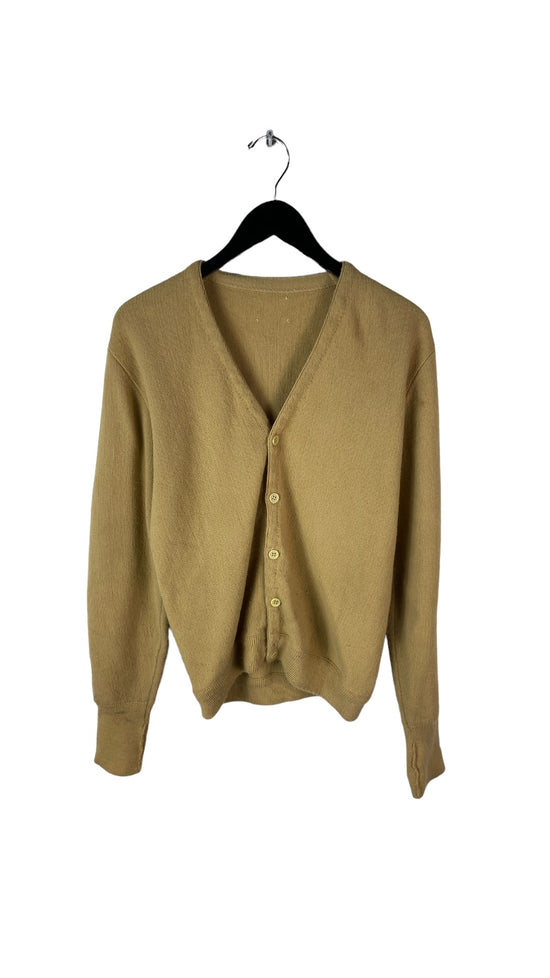 Load image into Gallery viewer, Vtg Tan Knit Cardigan Sz M
