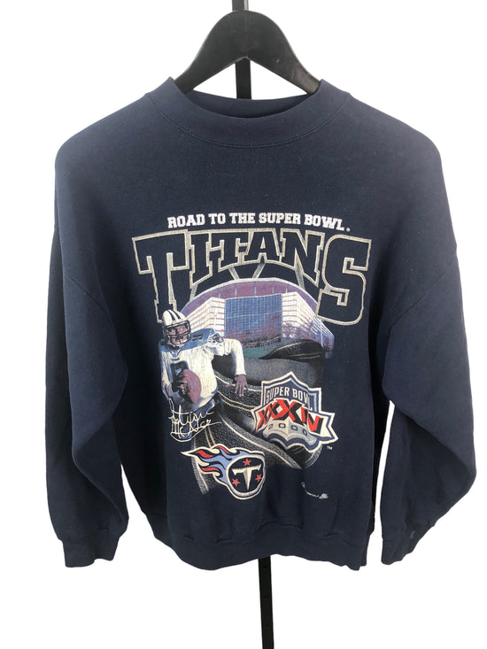 Vtg Y2K Tennessee Titans Road to The Superbowl Sweater Sz L