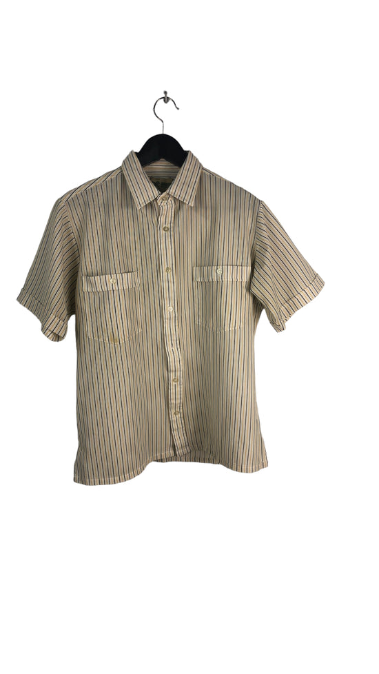 VTG Haband Stripped Button Up Shirt Sz L