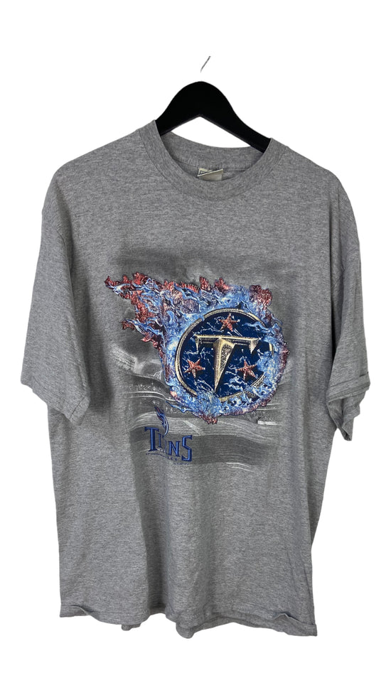 Load image into Gallery viewer, VTG Tennessee Titans Tire Star Logo Tee Sz XL
