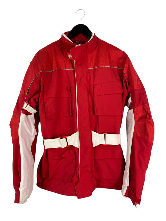 Red 3M Piping Motocycle Jacket Sz L