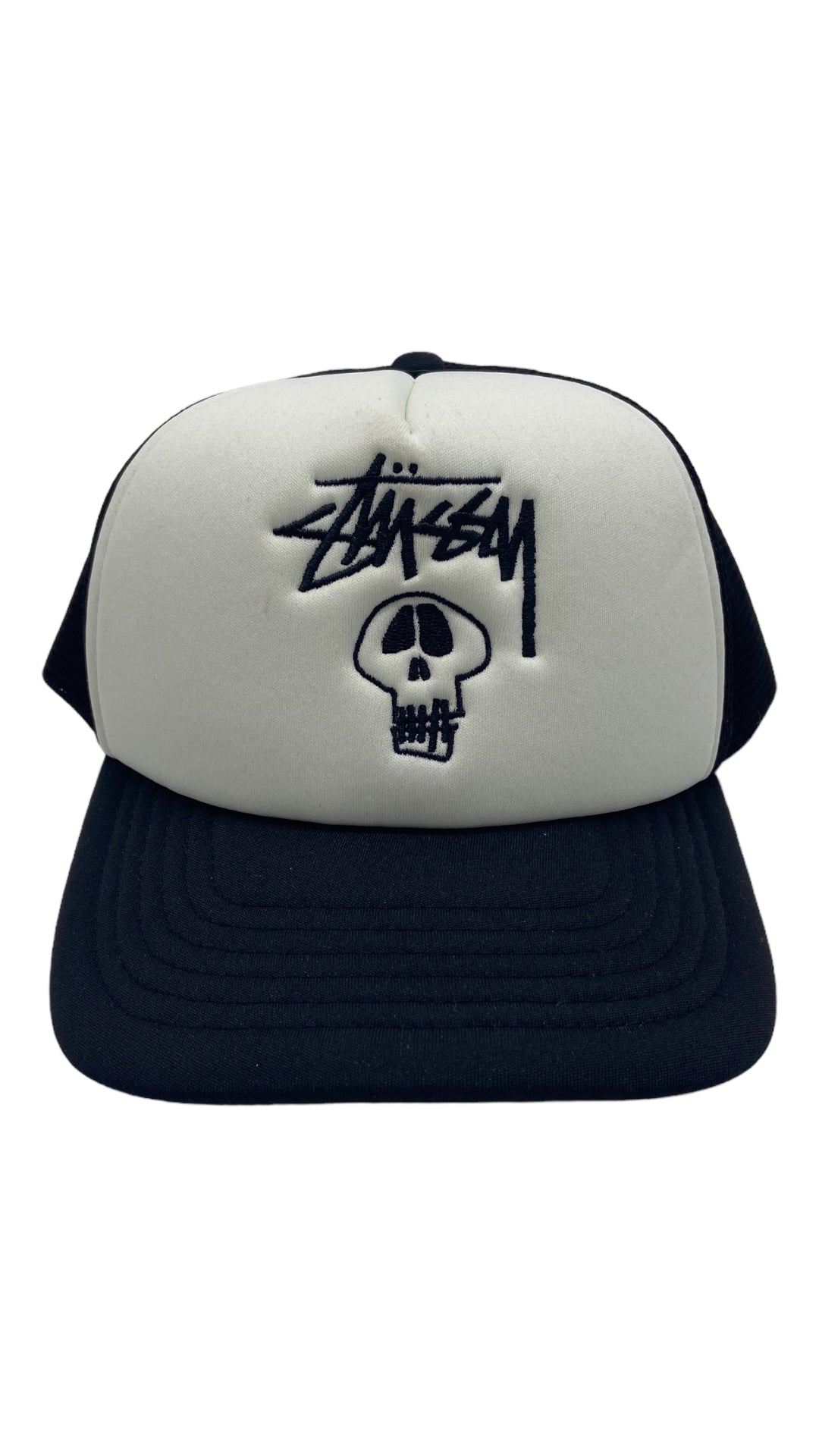 Load image into Gallery viewer, Stussy Japan Skull Mesh Trucker Hat
