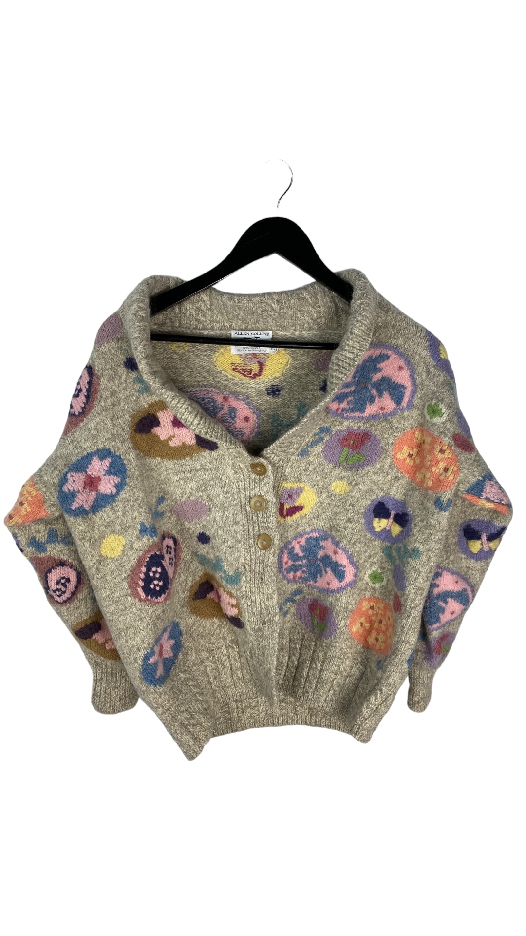 Load image into Gallery viewer, VTG Wmn&amp;#39;s Wool Flowers Sweater Sz M
