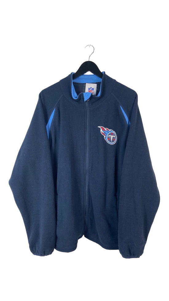 Y2K Tennessee Titans Logo Fleece Zip Up Jacket Sz XL