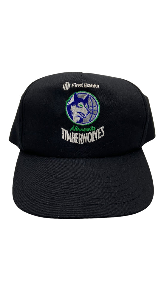 VTG Minnesota Timberwolves Black Snapback