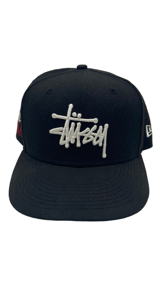 Stussy Black New Era Curly Fitted Hat Sz 7 3/8