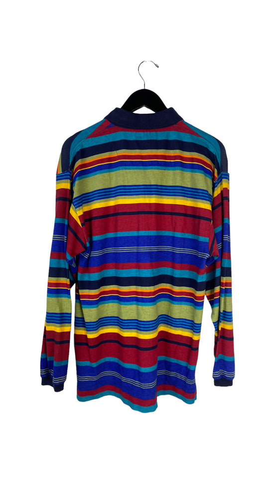 Load image into Gallery viewer, VTG 955 Originals Striped Henley Long Sleeve Shirt Sz S
