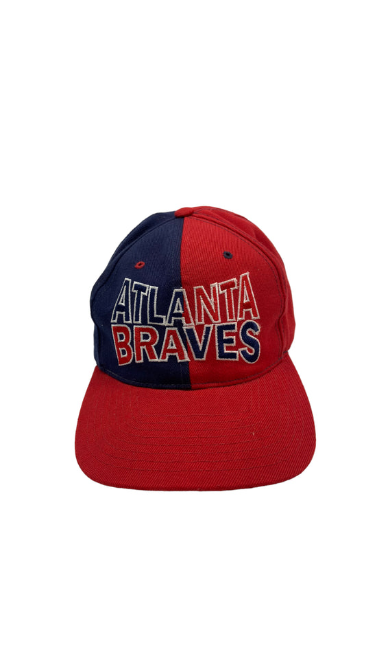 Vtg Annco Atlanta Braves Split Snapback