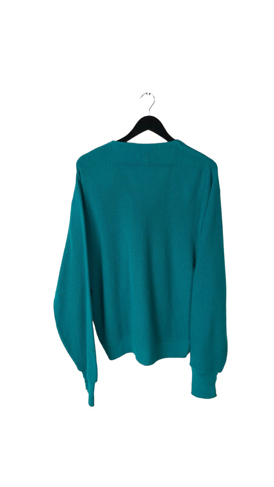 Load image into Gallery viewer, VTG Izod Lacoste Turquoise Cardigan Sz L
