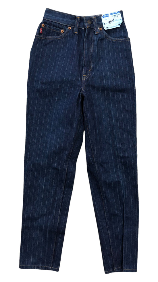 VTG Levi's Striped Denim Jeans Sz Wmns 5