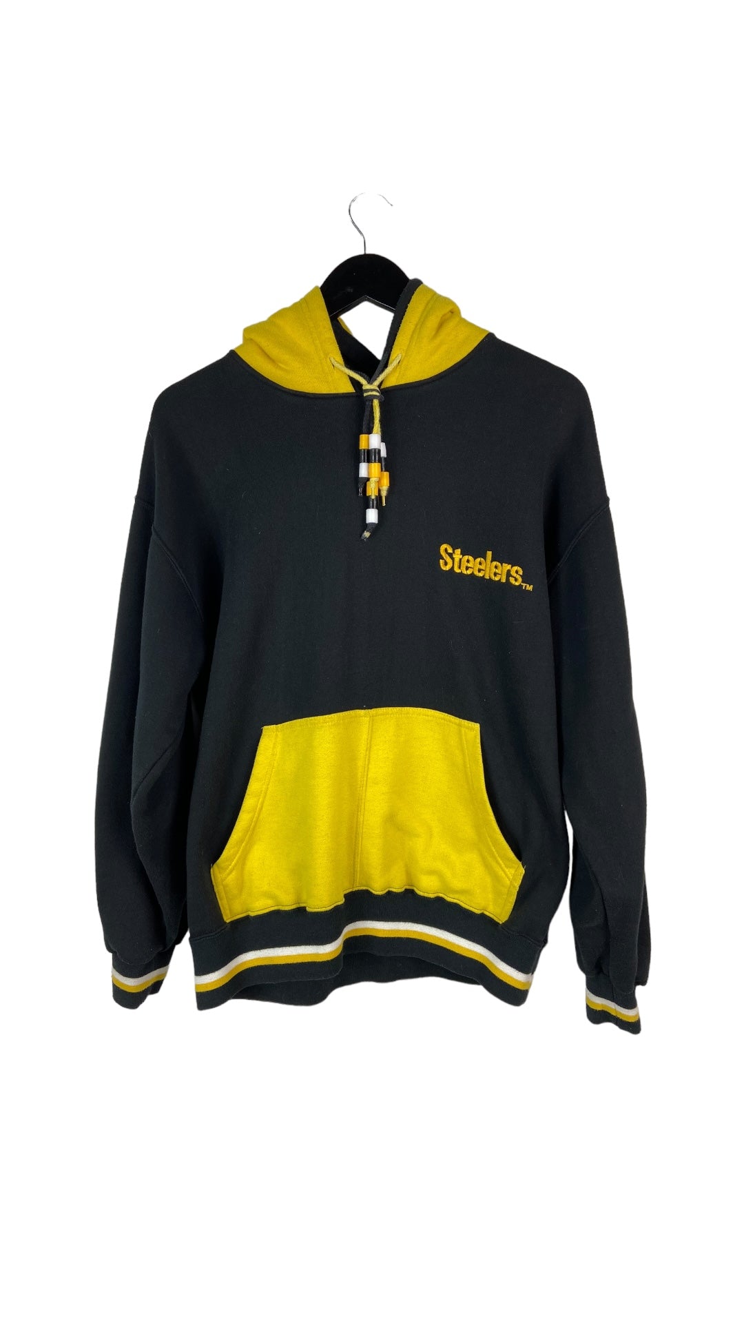 VTG NFL Starter Steelers double Hooded Sweatshirt Sz L