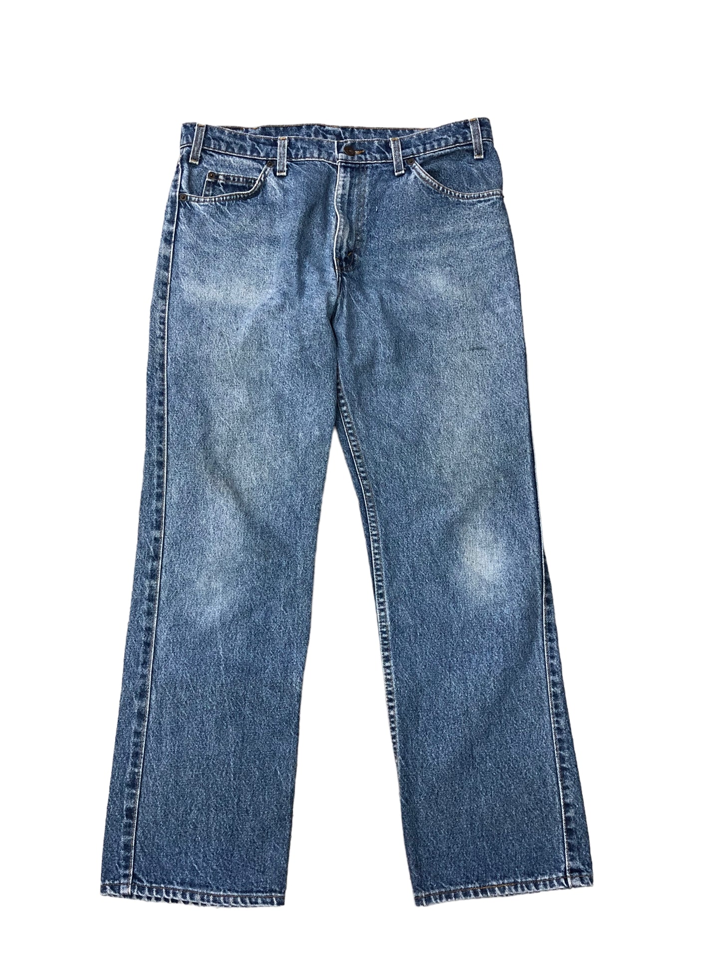 VTG Levi Strauss Leather Tab Denim Jeans Sz 36x30