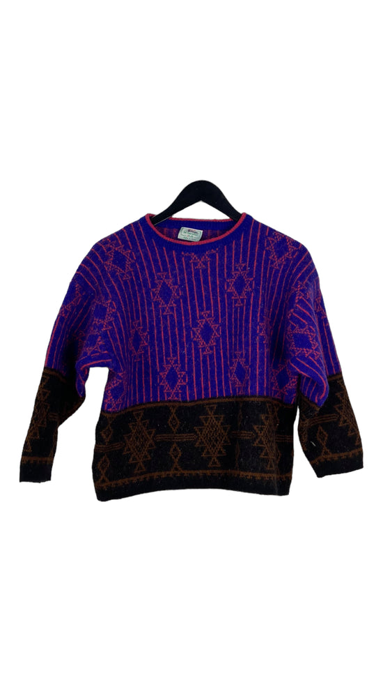 VTG "Purple And Brown Sweater" Sz M